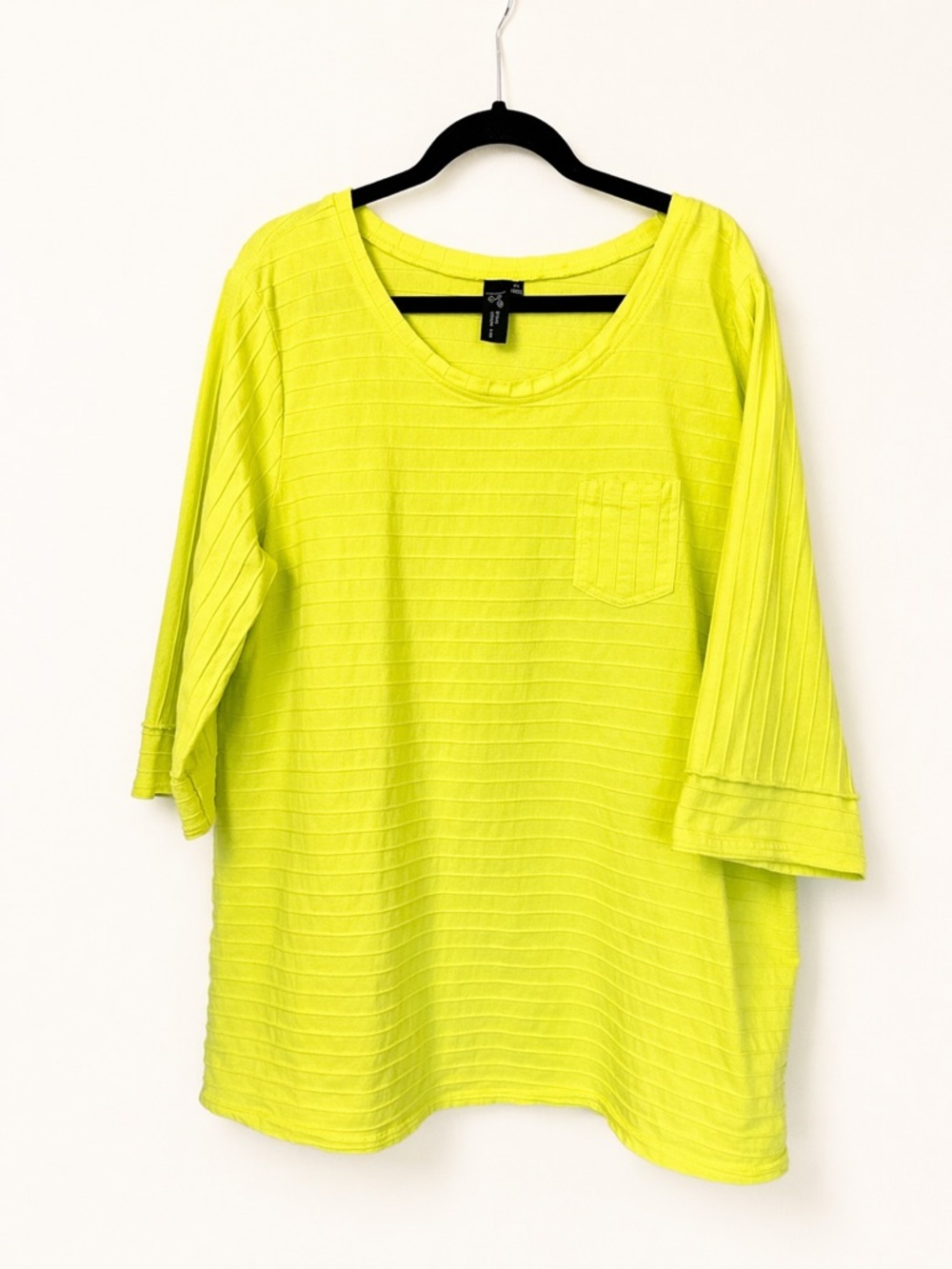 Neon Green Ribbed Top – Size XL – Excellent Condition 💛